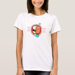 Cute Sushi Love Hug Cartoon – Funny Japanese Food T-Shirt