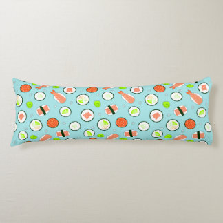 Cute Sushi Pattern Blue Body Pillow