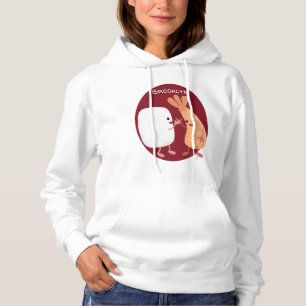 Cute sushi rice prawn friends cartoon hoodie