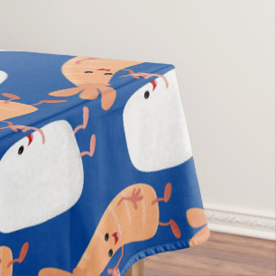Cute sushi rice prawn friends cartoon tablecloth