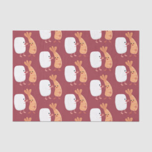 Cute sushi rice prawn friends cartoon tissue paper