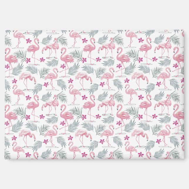 Cute Swan Birds Repeated Pattern Magnet (Front)
