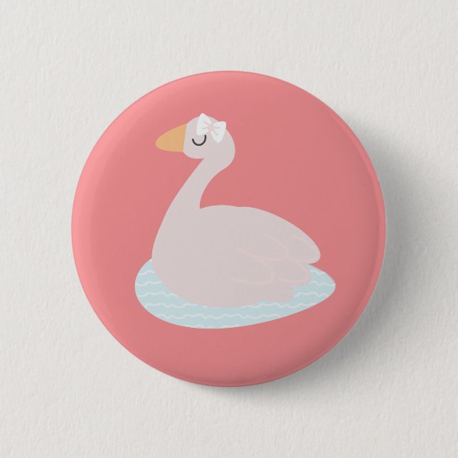 Cute Swan Pin (Front)