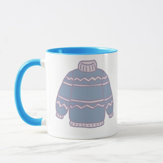 Cute sweater personalized  mug (Left)