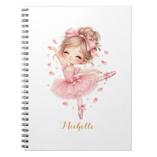 Cute Sweet Ballerina Princess Personalized Notebook