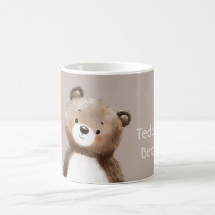 Cute Sweet Brown White Teddy Bear Coffee Mug