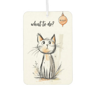 Cute Sweet Cat Illustration Air Freshener