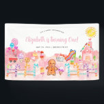 Cute Sweet Celebration Candyland Kids Birthday Banner<br><div class="desc">Cute Sweet Celebration Candyland Kids Birthday</div>