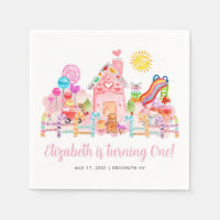 Cute Sweet Celebration Candyland Kids Birthday