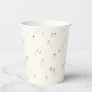 Cute Sweet Floral Garden Cartoon Birthday Party  Paper Cups