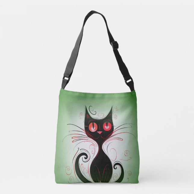 Cute sweet funny cat crossbody bag (Back)