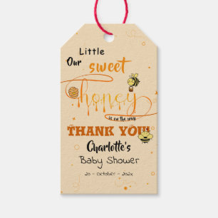 Cute Sweet Honey & Kawaii Eyeball Text Baby Shower Gift Tags