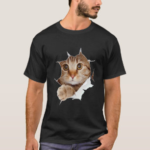 Cute Sweet Kitten Torn Cloth Cat T-Shirt
