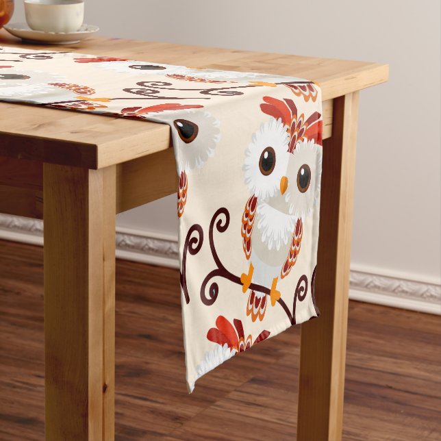Cute sweet Owl Short Table Runner (In Situ)