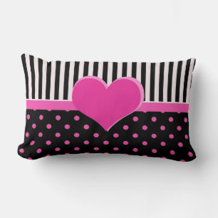 Cute, sweet pink polka dots. lumbar pillow