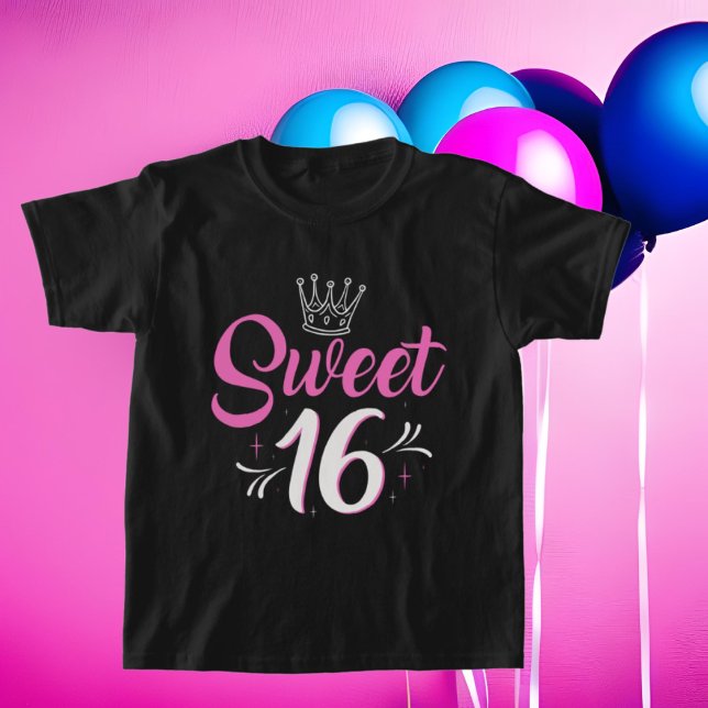 cute sweet sixteen word art girls  T-Shirt (Creator Uploaded)