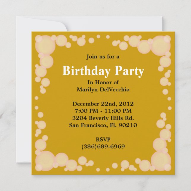 CUTE Sweet Spa Bath Massage and Beauty Party Invit Invitation (Front)