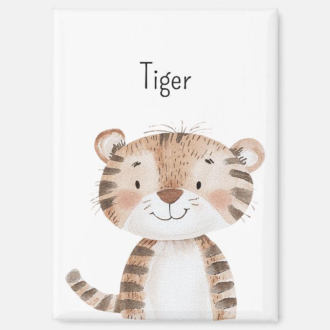 Cute Sweet Tiger Animal Magnet (Front)