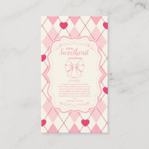 Cute Sweetheart Valentine's Day Books for Baby Enclosure Card