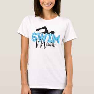 cute swim Mom word art T-Shirt