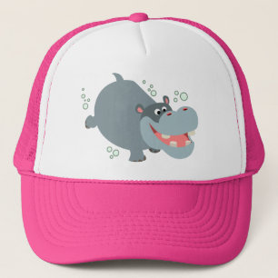 Cute Swimming Cartoon Hippo Hat