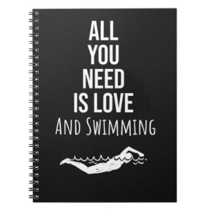 Cute Swimming Gifts Sports Quote Inspirational  Notebook