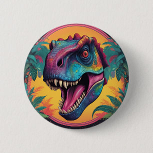 Cute T-Rex Dinosaur 2 Inch Round Button