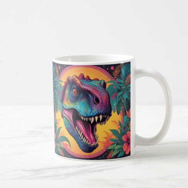 Cute T-Rex Dinosaur Café Mug (Droite)