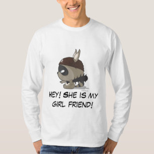 Cute T-shirt Pirate Raccoon Cartoon Character Tee