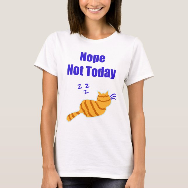 Cute T Shirt showing a cat sleeping (Front)