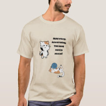 Cute t-shirt with cat jokes