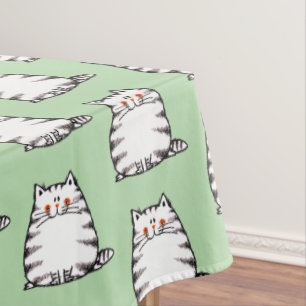 Cute Tabby Cat – Kawaii kitty for cat lovers Tablecloth