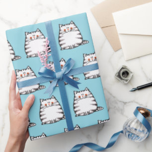 Cute Tabby Cat – Kawaii kitty for cat lovers Wrapping Paper