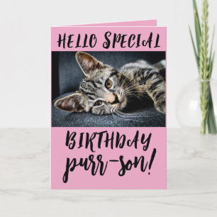 CUTE TABBY CAT KITTEN BIRTHDAY GREETING CARDS