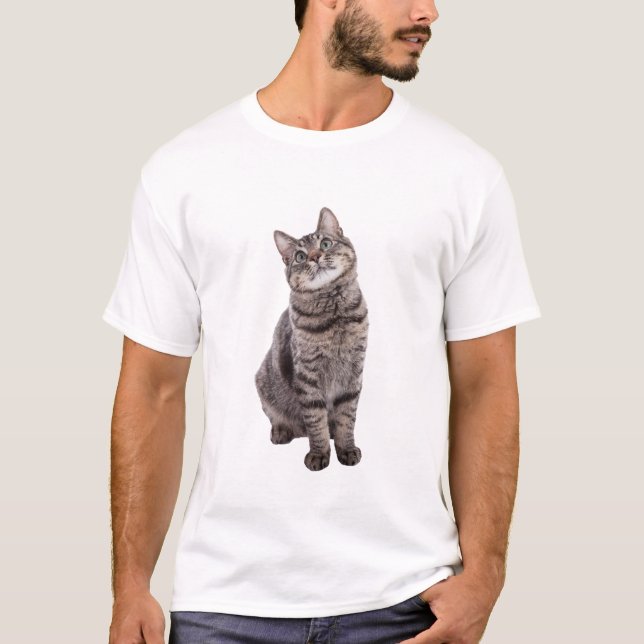 Cute Tabby Cat T-Shirt (Front)
