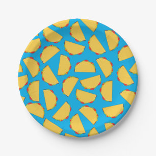 Cute Taco Kids 1st Birthday Party Mexican Food Paper Plate