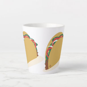 Cute Taco Tuesday Design Latte Mug