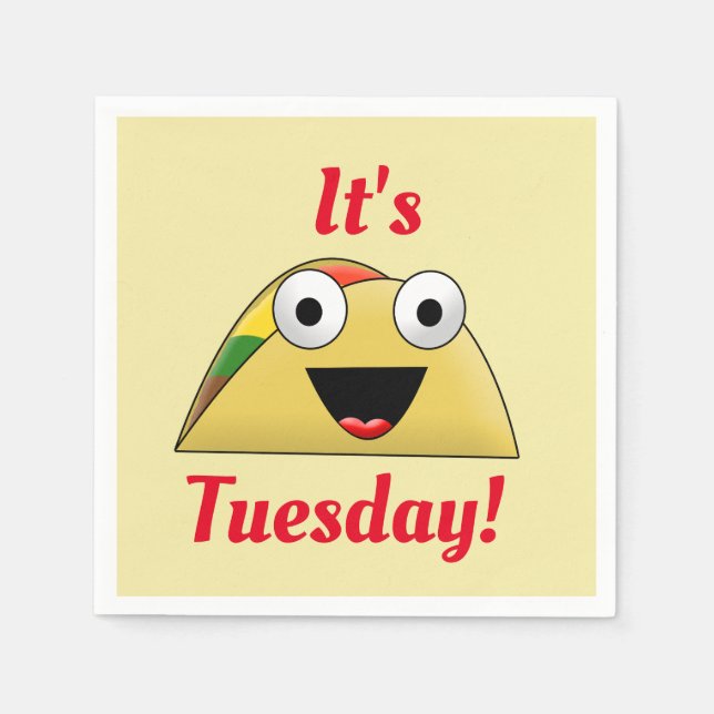 Cute Taco Tuesday Napkin (Front)