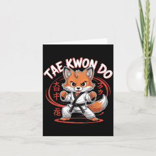 Cute Taekwondo fox - Funny Korean MMA TKD Card