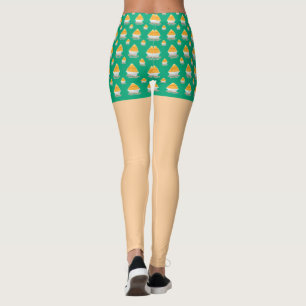 Cute Taiwan Mango Shaved Ice Shorts-Style Leggings