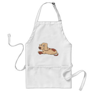 Cute Tan and Brown Spotted Puppy Dog Standard Apron