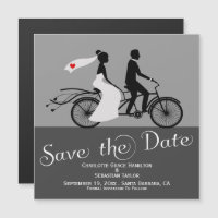 Cute Tandem Bike Bride And Groom Wedding