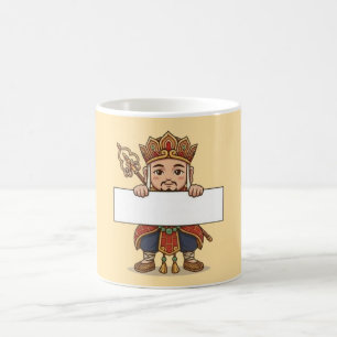 Cute Tang Sanzang Holding Blank Sign Coffee Mug