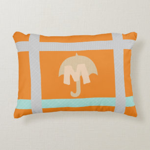 Cute Tape It Up Bright Paper Umbrella Accent Pillow