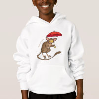 Cute Tarsier avec dessin animé parapluie