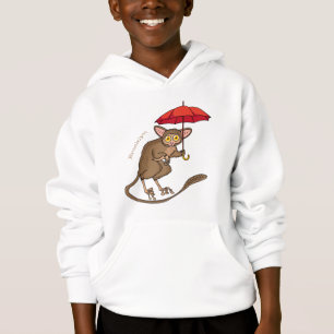 Cute Tarsier avec dessin animé parapluie