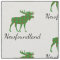 Cute Tartan moose Newfoundland fabric