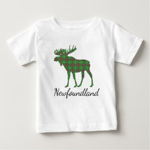 Cute Tartan moose Newfoundland  t shirt