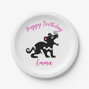 Cute Tasmanian DEVIl - Wild animal - Party-  Paper Plate