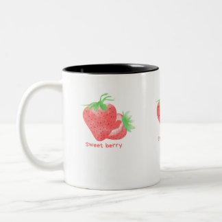 Cute tasse de café fraise